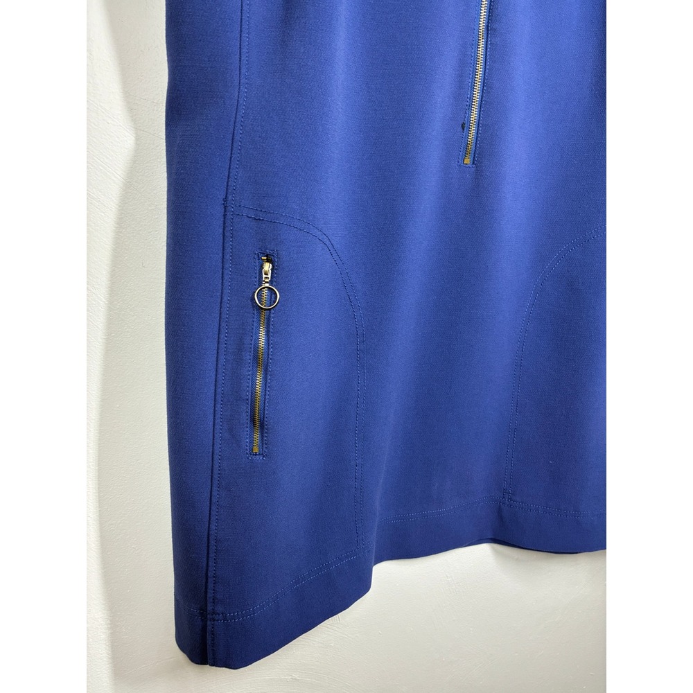 RACHEL Rachel Roy Royal Blue Sleeveless Zip Front Shift Dress Plus Size 3X - Picture 4 of 10